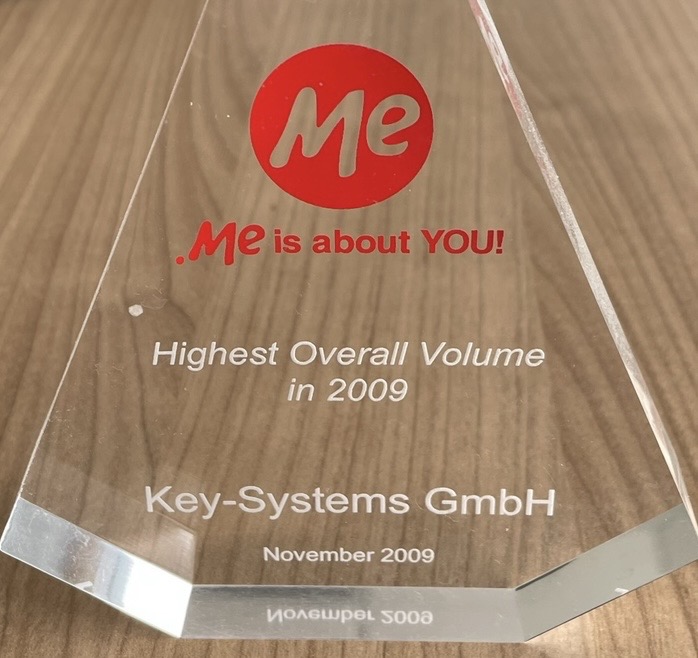 2009 · .ME: Highest Overall Volume – Key-Systems GmbH.